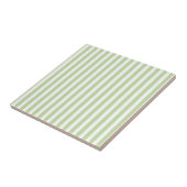 Green Stripes Pattern Minimal Modern Spring Summer Tegeltje (Zijkant)