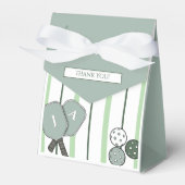 Green Stripes Perfect Match Couples Bridal Shower Bedankdoosjes (Voorkant Zijde)