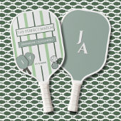 Green Stripes Perfect Match Couples Pickleball Paddle