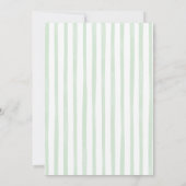 Green Stripes Sportspel Time Boy Verjaardag Kaart (Achterkant)