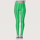 Green Stripes Watermelon Joker Halloween Costume Leggings (Voorkant)