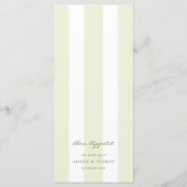 Green Stripes Wedding Menu (Achterkant)