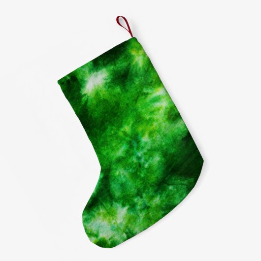 Green Stropdas-Dye Gepersonaliseerd Groovy Kleine Kerstsok (Achterkant (Hangend))