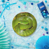 Green Struik Rat Snake Papieren Bordje (Feest)