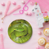 Green Struik Rat Snake Papieren Bordje (Feest)