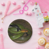 Green Struik Rat Snake Papieren Bordje (Feest)