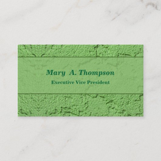 Green Stucco Texture Visitekaartje (Voorkant)