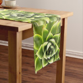 Green Succulent Close Cacti Art Korte Tafelloper (Voorbeeld)