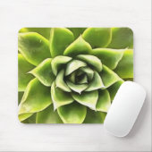 Green Succulent Close Cacti Art Muismat (Met muis)