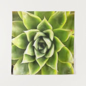 Green Succulent Close Cacti Art Wandkleed (Voorkant (horizontaal))