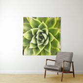 Green Succulent Close Cacti Art Wandkleed (In Situ (horizontaal))