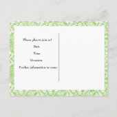 Green Succulent Damask save the date Aankondigingskaart (Achterkant)