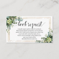 Green Succulent Flowers Gold Lijst Boekaanvraag