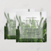 Green Succulent Grass Natuur Foto Modern Wedding Kaart (Voorkant / Achterkant)