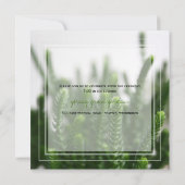 Green Succulent Grass Natuur Foto Modern Wedding Kaart (Achterkant)