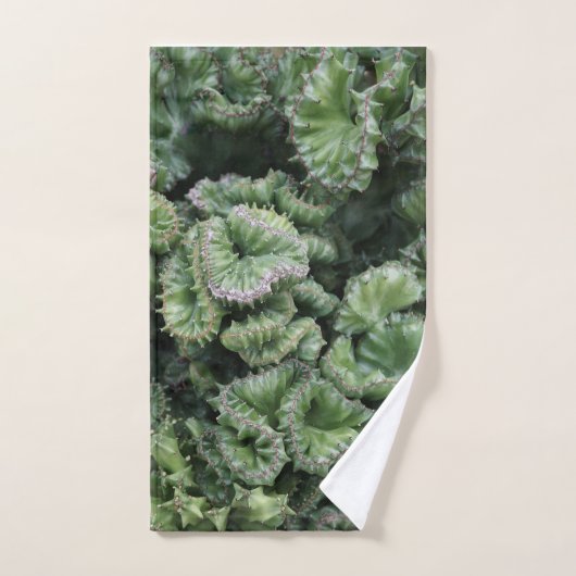 Green Succulent Handdoek (Handdoek)