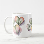 Green succulent heart mug koffiemok (Links)