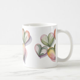 Green succulent heart mug koffiemok