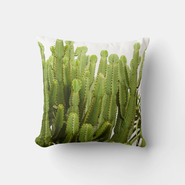 Green Succulent Plant Sierkussen Cushion (Voorkant)