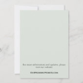 Green Succulent Wedding Save the Date Uitnodiginge (Achterkant)