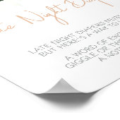 Green Succulents Baby shower Late Night Luiers Poster (Hoek)