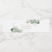 Green Succulents Baby shower Waterfles Etiket (Enkel label)