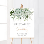 Green Succulents Baby shower Welkom Poster