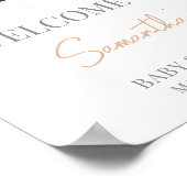 Green Succulents Baby shower Welkom Poster (Hoek)