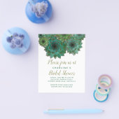 Green Succulents Budget Bridal Shower Uitnodiging Flyer (Enkel)