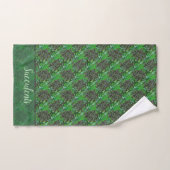 Green Succulents Lattice Pattern Bath Towels Bad Handdoek (Handdoek)