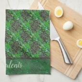 Green Succulents Lattice Pattern Kitchen Towels Theedoek (Quarter Fold)