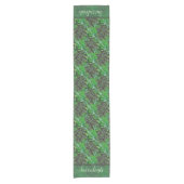 Green Succulents Lattice Pattern Table Runners Korte Tafelloper (Voorkant)
