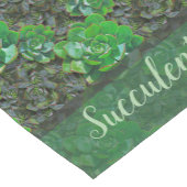 Green Succulents Lattice Pattern Table Runners Korte Tafelloper (Hoek)