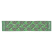 Green Succulents Lattice Pattern Table Runners Korte Tafelloper (Horizontaal)