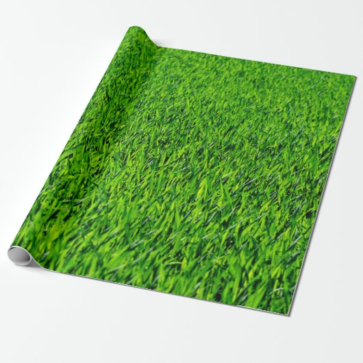 Green Summer Grass Texture Cadeaupapier (Uitgerold)