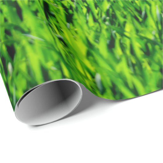 Green Summer Grass Texture Cadeaupapier (Rol Hoek)
