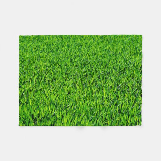 Green Summer Grass Texture Fleece Deken (Voorkant (Horizontaal))