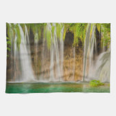 Green Summer Waterfall Theedoek (Horizontaal)