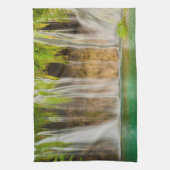 Green Summer Waterfall Theedoek (Verticaal)