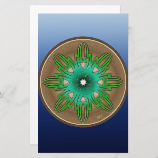 Green Sun Briefpapier (Voorkant / Achterkant)