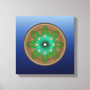 Green Sun Canvas Afdruk