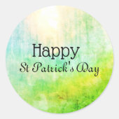 Green Sun Happy St Patrick's Day Ronde Sticker (Voorkant)