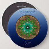 Green Sun Ronde Button 6,0 Cm (Voorkant /achterkant)