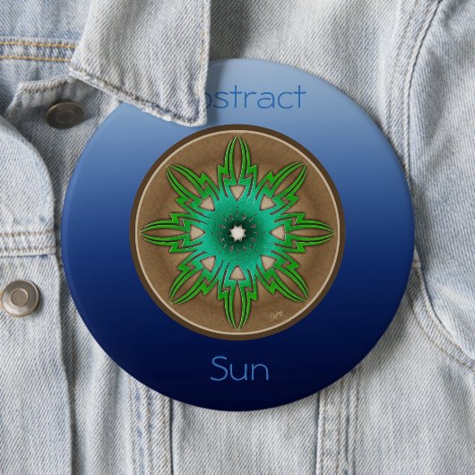 Green Sun Ronde Button 6,0 Cm (In situ)