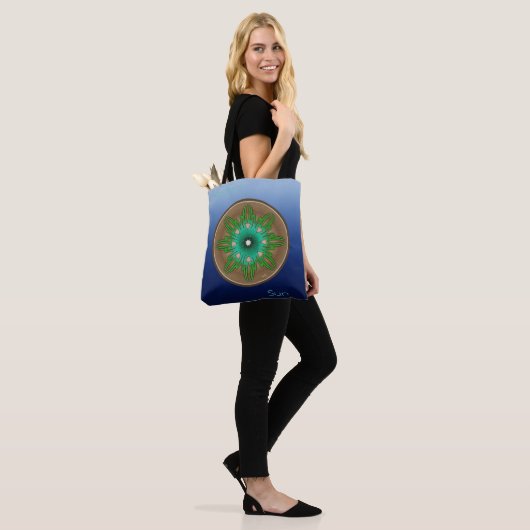 Green Sun Tote Bag (Op model)
