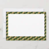Green Sunflower Floral Pattern Denking of You! Po Kaart (Achterkant)