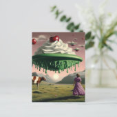 Green Surreal Sweet Treat Briefkaart (Staand voorkant)