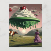 Green Surreal Sweet Treat Briefkaart (Voorkant)