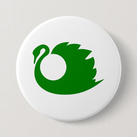 Green Swan Eco Patches & Buttonnen Ronde Button 7,6 Cm (Voorkant)
