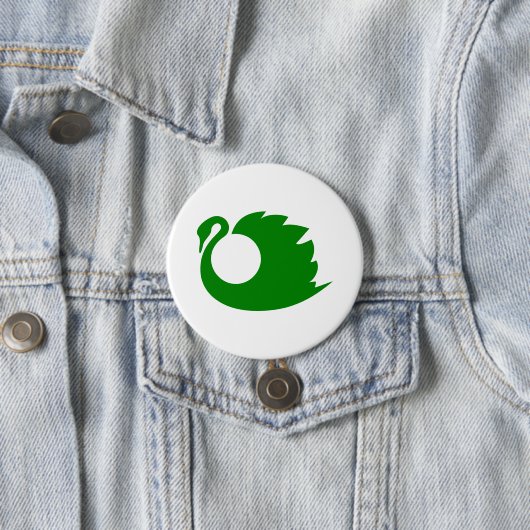 Green Swan Eco Patches & Buttonnen Ronde Button 7,6 Cm (In situ)